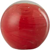 J-Line Presse-papier twister rond glas rood small