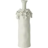 J-Line Vase yucca flower ceramic white large