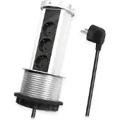 Logilink LPS235A Stopcontact (inbouw) Aanraakbeveiliging Zilver-zwart