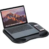 Relaxdays Laptop kniekussen, Notebookstandaard, Zwart