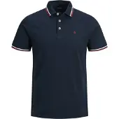 Jack & Jones Shirt 'JJEPaulos' donkerblauw / rood / wit