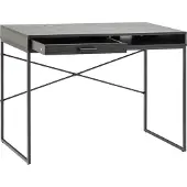 Ebuy24 Seaford Bureau Zwart Melamine Metaal