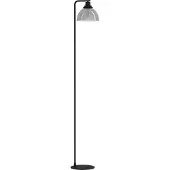 Eglo Vloerlamp Beleser - Zwart Rookglas - E27 - 150,5cm