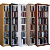 Hioshop Classic wandkast , CD-toren 6 planken zwart.