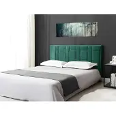 Vente-Unique.nl Hoofdeinde HERMINE - Fluweel - 140cm - Groen