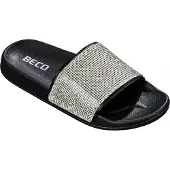 Beco badslippers met rhinestones dames EVA zwart