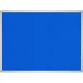 Franken prikbord PRO, vilt, wandmontage in staand en liggend formaat, aluminium frame, blauw, 900 x 1200 mm