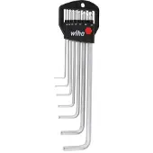 Wiha Stiftsleutelset | in Classic houder | Zeskantkogelkop | 8-delig | mat verchroomd - 1416 - 01416