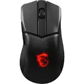 MSI CLUTCH GM31 LIGHTWEIGHT, draadloze muis, geschikt voor rechtshandigen, optische sensor, RF draadloos, 12000 DPI, 1 ms, zwart