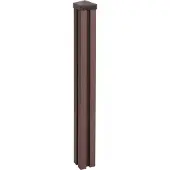 MCW WPC paal Sarthe WPC afrastering, pijlerpaal, insteeksysteem ~ 98cm, bruin
