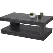 MCW Salontafel -A32, woonkamertafel, 3D structuur, 40x110x60cm MVG-gecertificeerd ~ zwart eiken look