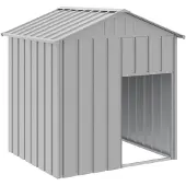 vidaXL Hondenhok met dak 117x103x123 cm gegalvaniseerd staal