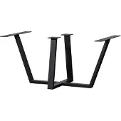 Woood Tablo Tafelpoot - Metaal - Zwart - 73x147x71