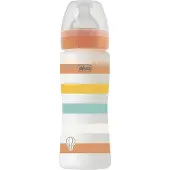 Chicco zuigfles Siliconen Well Being 330ml oranje