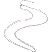 Behave - Ketting - Wit – 3 Lagen Gourmet Schakels – 80 cm (+ 8 cm verlengketting)