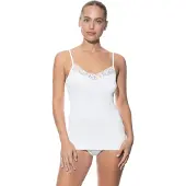 Mey Top met spaghettibandjes Serie Emotion Elegance Wit | Maat 40