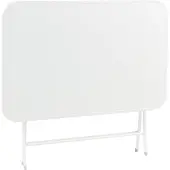 En.casa Klaptafel Sande tuintafel metaal vierkant 71x110x70 cm wit []