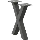 vidaXL Salontafelpoten 2 st X-vormig 37x(30-31) cm staal antraciet