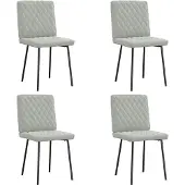 vidaXL Eetkamerstoelen 4 st fluweel lichtgrijs