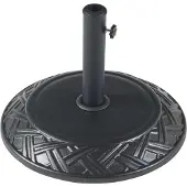 Casa.pro Parasolstandaard 'Bisegna', beton, Ø 50 x 7 cm, rond, met patroon, zwart, 25 kg
