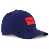 HUGO Twill kinderpet van katoen met logopatch