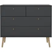 Ebuy24 Bodo kommode 4 lades matgrijs.