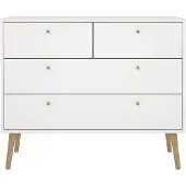 Ebuy24 Bodo kommode 4 lades wit.