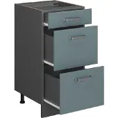 Vicco Keukenonderkast R-Line Blauw-grijs 40 cm met laden, zonder werkblad, Model 41177