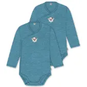 Normani Rompertje/body blauw / gemengde kleuren