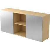 Hjh OFFICE PRO KAPA 1780 | Dressoir | met schuifdeuren - Esdoorn/Zilver Sideboard