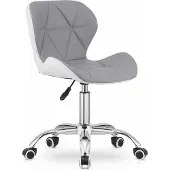 Leobert AVOLA Bureaustoel - Ergonomisch ECO-leer - Grijs & Wit