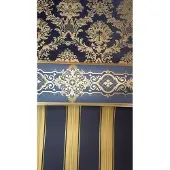 Noordwand Behangrand blauw goud 29-610