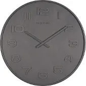 Nextime - 3095WI - Wandklok - 52,8cm - wit - Wood Wood Big