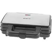 Emerio Tosti Apparaat XXL - 2 Tosti's - 900W - Sandwich maker - RVS - Bakplaat - ST-109562.17 - Zwart