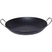 HorecaTraders Paellapan | Plaatstaal | 1.6 kg | Ø37 cm