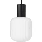 Broste Copenhagen Lolly hanglamp Zwart-wit-Ø20 cm