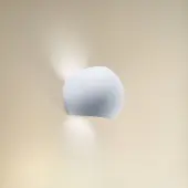 Sollux Wandlamp Bullet, dimbaar, wit / opaal, Woon-/ Eetkamer, Keramiek, Modern, wandlamp