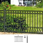 Alberts Metalen hek Circle Hoogte: 100 en 120 cm, totale lengte: 10 m, om vast te schroeven (set)