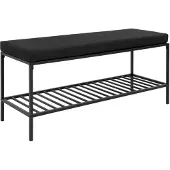 House Nordic Vita Bank - Zwart met kussen en plank.