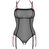 Obsessive - Glandez Kruisloze Teddy - Zwart - XL-XXL