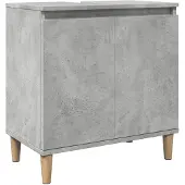 vidaXL Wastafelkast 58x33x60 cm bewerkt hout betongrijs