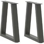 vidaXL Salontafelpoten 2 st V-vormig 28x(42-43,3) cm staal antraciet