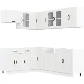 vidaXL 11-delig keukenkastenset Lucca, wit, houtvezel