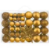 Iso Trade Kerstboomballen Set van 100 stuks - Incl. Ster - Goud