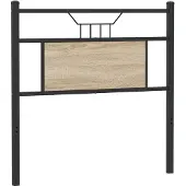 vidaXL Vervangend hoofdbord Sonoma 80 cm spaanplaat en staal eikenkleurig