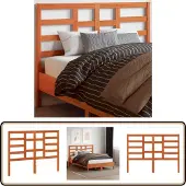 vidaXL Hoofdbord 135 cm massief grenenhout wasbruin