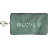 Juleeze Toilettas Dames 19x11 cm Groen Synthetisch Hartjes