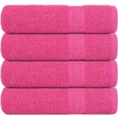 vidaXL Douchehanddoeken FROGN 4 st 70x140 cm 360 g/m² roze