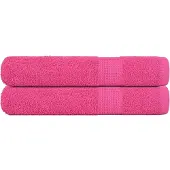 vidaXL Handdoeken FROGN 2 st 100x200 cm 360 g/m² roze