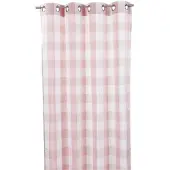2lif Marbella gordijn roze geblokt 140 cm x 260 cm